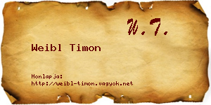 Weibl Timon névjegykártya